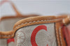 Authentic CELINE C Macadam Carriag Shoulder Tote Bag PVC Leather Beige 8700D