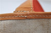 Authentic CELINE C Macadam Carriag Shoulder Tote Bag PVC Leather Beige 8700D