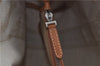 Authentic CELINE C Macadam Carriag Shoulder Tote Bag PVC Leather Beige 8700D