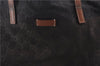 Authentic GUCCI Shoulder Tote Bag GG Nylon Leather 282439 Brown 8702D