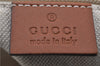Authentic GUCCI Shoulder Tote Bag GG Nylon Leather 282439 Brown 8702D