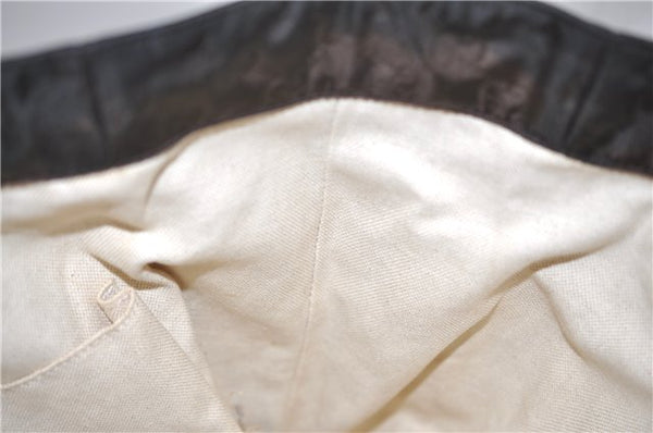 Authentic GUCCI Shoulder Tote Bag GG Nylon Leather 282439 Brown 8702D