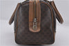 Authentic CELINE Macadam Blason Pattern Hand Bag Purse PVC Leather Brown 8703D
