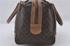 Authentic CELINE Macadam Blason Pattern Hand Bag Purse PVC Leather Brown 8703D