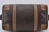 Authentic CELINE Macadam Blason Pattern Hand Bag Purse PVC Leather Brown 8703D