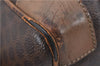 Authentic CELINE Macadam Blason Pattern Hand Bag Purse PVC Leather Brown 8703D