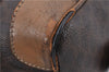 Authentic CELINE Macadam Blason Pattern Hand Bag Purse PVC Leather Brown 8703D