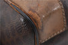 Authentic CELINE Macadam Blason Pattern Hand Bag Purse PVC Leather Brown 8703D