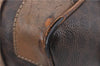 Authentic CELINE Macadam Blason Pattern Hand Bag Purse PVC Leather Brown 8703D