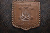 Authentic CELINE Macadam Blason Pattern Hand Bag Purse PVC Leather Brown 8703D