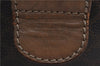 Authentic CELINE Macadam Blason Pattern Hand Bag Purse PVC Leather Brown 8703D