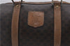 Authentic CELINE Macadam Blason Pattern Hand Bag Purse PVC Leather Brown 8703D