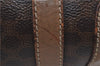 Authentic CELINE Macadam Blason Pattern Hand Bag Purse PVC Leather Brown 8703D