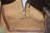 Authentic CELINE Macadam Blason Pattern Hand Bag Purse PVC Leather Brown 8703D