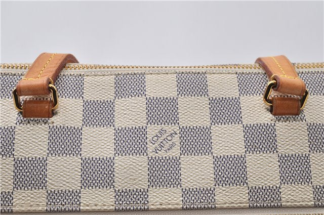 Authentic Louis Vuitton Damier Azur Iena PM Shoulder Tote Bag N44039 LV 8703F