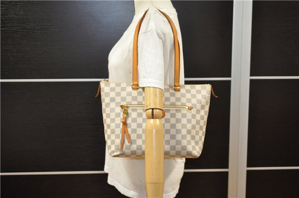 Authentic Louis Vuitton Damier Azur Iena PM Shoulder Tote Bag N44039 LV 8703F