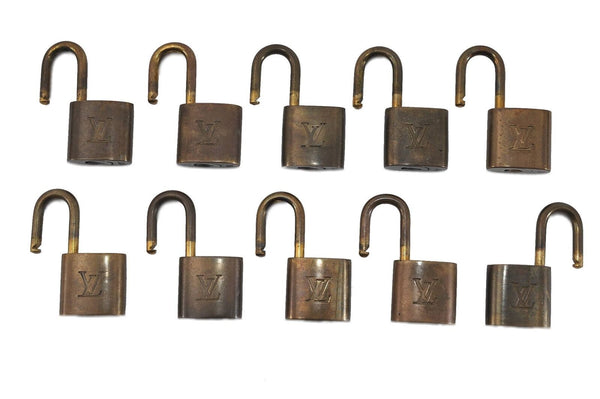 Authentic LOUIS VUITTON Padlock Gold 10Set LV 8706B