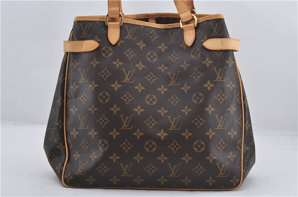 Authentic Louis Vuitton Monogram Batignolles Vertical Tote Bag M51153 LV 8706E