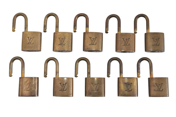 Authentic LOUIS VUITTON Padlock Gold 10Set LV 8711B