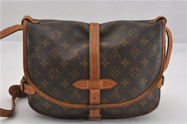 Authentic Louis Vuitton Monogram Saumur 30 Shoulder Cross Bag M42256 LV 8711F