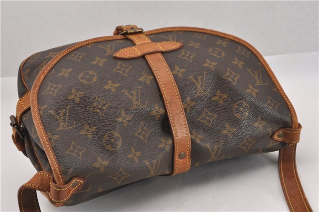 Authentic Louis Vuitton Monogram Saumur 30 Shoulder Cross Bag M42256 LV 8711F