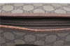 Authentic GUCCI Clutch Hand Bag Purse GG PVC Leather Brown 8713C