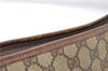 Authentic GUCCI Clutch Hand Bag Purse GG PVC Leather Brown 8713C