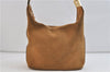 Authentic GUCCI Shoulder Hand Bag Purse Suede Leather 0013814 Brown 8714C