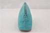 Authentic HERMES Bolide Pouch MiniMini Purse Canvas Leather Light Blue 8714D