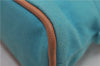 Authentic HERMES Bolide Pouch MiniMini Purse Canvas Leather Light Blue 8714D