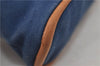 Authentic HERMES Bolide Pouch MiniMini Purse Canvas Leather Blue 8715D