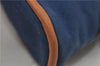 Authentic HERMES Bolide Pouch MiniMini Purse Canvas Leather Blue 8715D