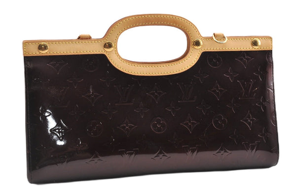 Auth Louis Vuitton Vernis Roxbury Drive 2Way Hand Bag Wine Red M91995 LV 8715F