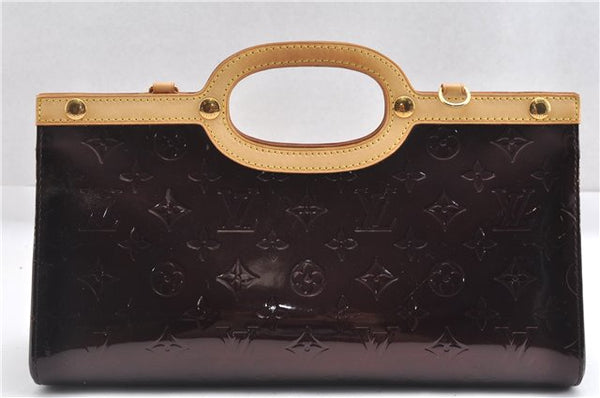 Auth Louis Vuitton Vernis Roxbury Drive 2Way Hand Bag Wine Red M91995 LV 8715F