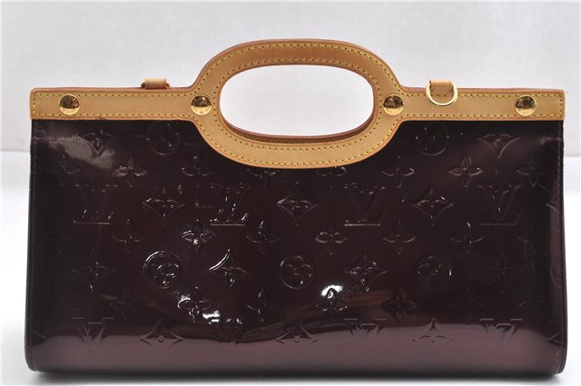 Auth Louis Vuitton Vernis Roxbury Drive 2Way Hand Bag Wine Red M91995 LV 8715F