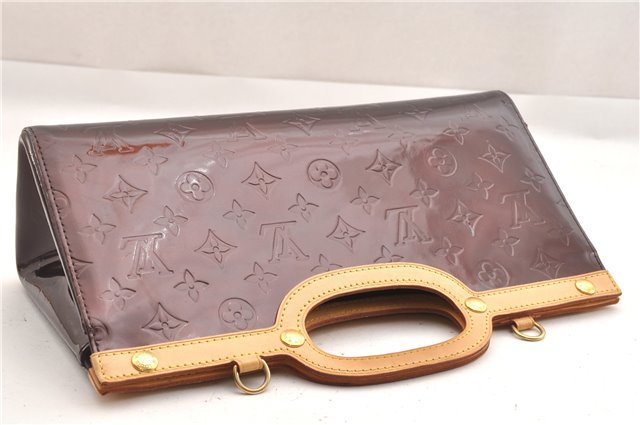 Auth Louis Vuitton Vernis Roxbury Drive 2Way Hand Bag Wine Red M91995 LV 8715F