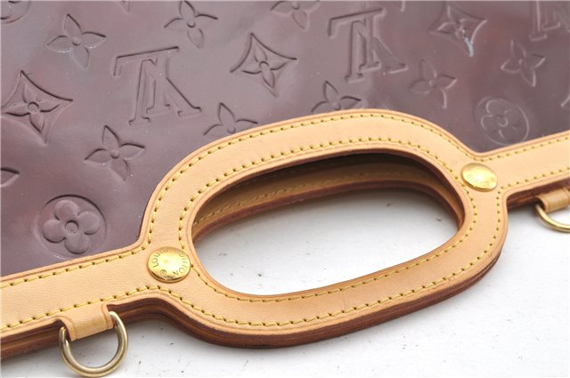 Auth Louis Vuitton Vernis Roxbury Drive 2Way Hand Bag Wine Red M91995 LV 8715F