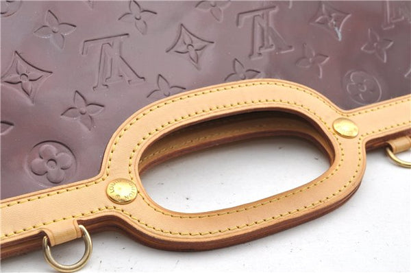 Auth Louis Vuitton Vernis Roxbury Drive 2Way Hand Bag Wine Red M91995 LV 8715F