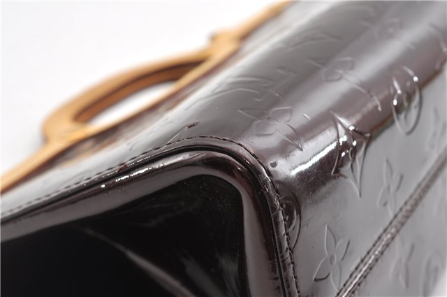 Auth Louis Vuitton Vernis Roxbury Drive 2Way Hand Bag Wine Red M91995 LV 8715F