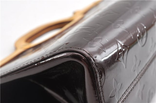 Auth Louis Vuitton Vernis Roxbury Drive 2Way Hand Bag Wine Red M91995 LV 8715F