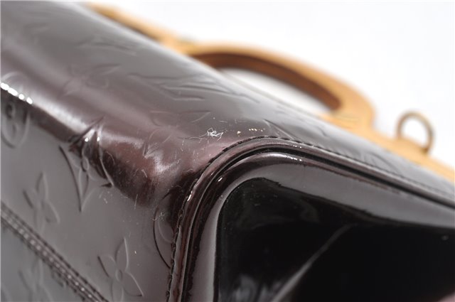 Auth Louis Vuitton Vernis Roxbury Drive 2Way Hand Bag Wine Red M91995 LV 8715F