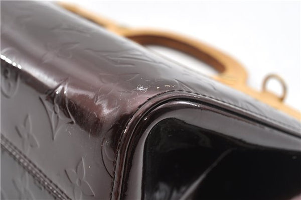 Auth Louis Vuitton Vernis Roxbury Drive 2Way Hand Bag Wine Red M91995 LV 8715F