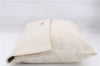 Authentic HERMES Clutch Hand Bag Purse Cotton Ivory 8716D