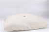 Authentic HERMES Clutch Hand Bag Purse Cotton Ivory 8716D