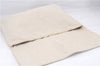 Authentic HERMES Clutch Hand Bag Purse Cotton Ivory 8716D