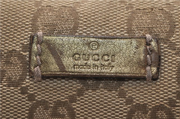 Auth GUCCI Sherry Line Shoulder Cross Bag GG Canvas Leather 181092 Beige 8718C