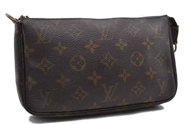 Authentic LOUIS VUITTON Monogram Pochette Accessoires Pouch M51980 LV Junk 8719C