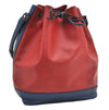 Authentic Louis Vuitton Epi Noe Bi-color Red x Blue M44084 Drawstring Bag 8732F