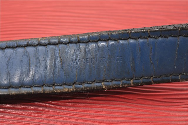 Authentic Louis Vuitton Epi Noe Bi-color Red x Blue M44084 Drawstring Bag 8732F