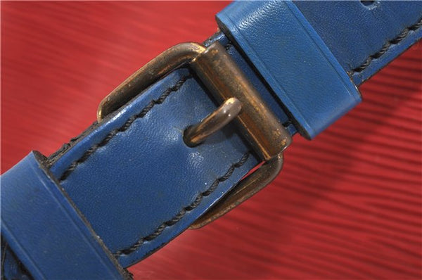 Authentic Louis Vuitton Epi Noe Bi-color Red x Blue M44084 Drawstring Bag 8732F